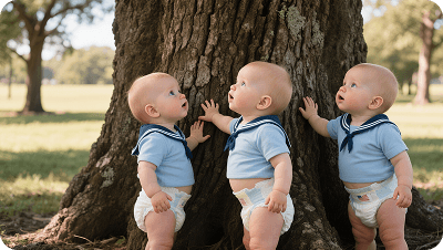 Triplets Navy Uniform 1