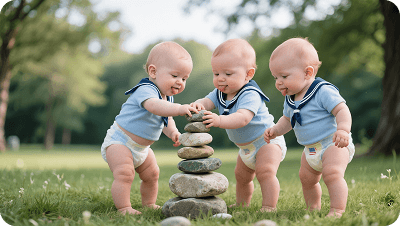 Triplets Navy Uniform 2