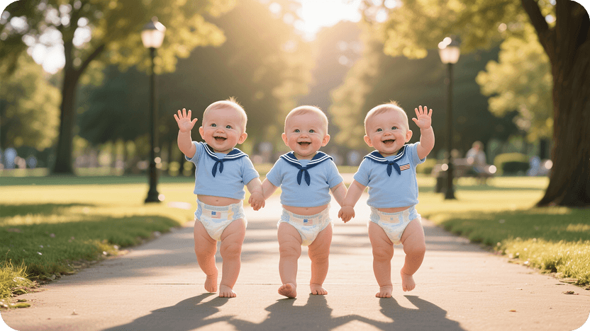 Triplets Navy Uniform 7
