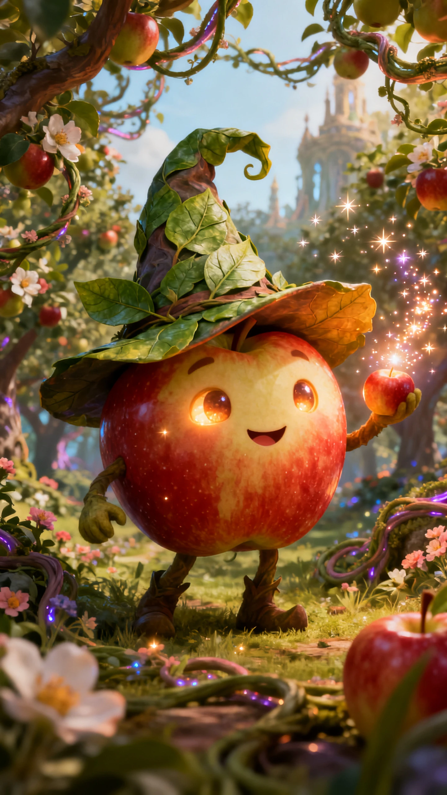 AI-generated fruit with face