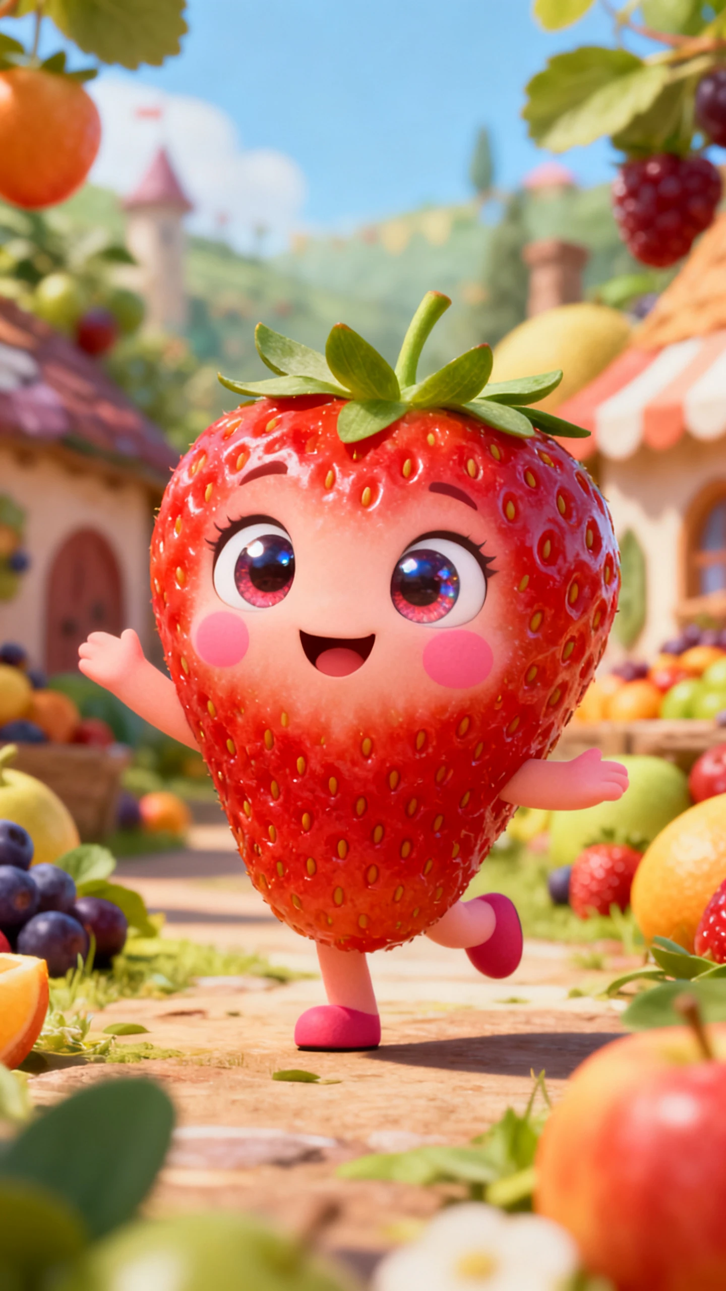 AI-generated fruit with face