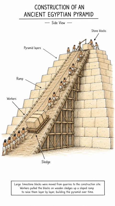 Schema di costruzione delle piramidi dell’Antico Egitto