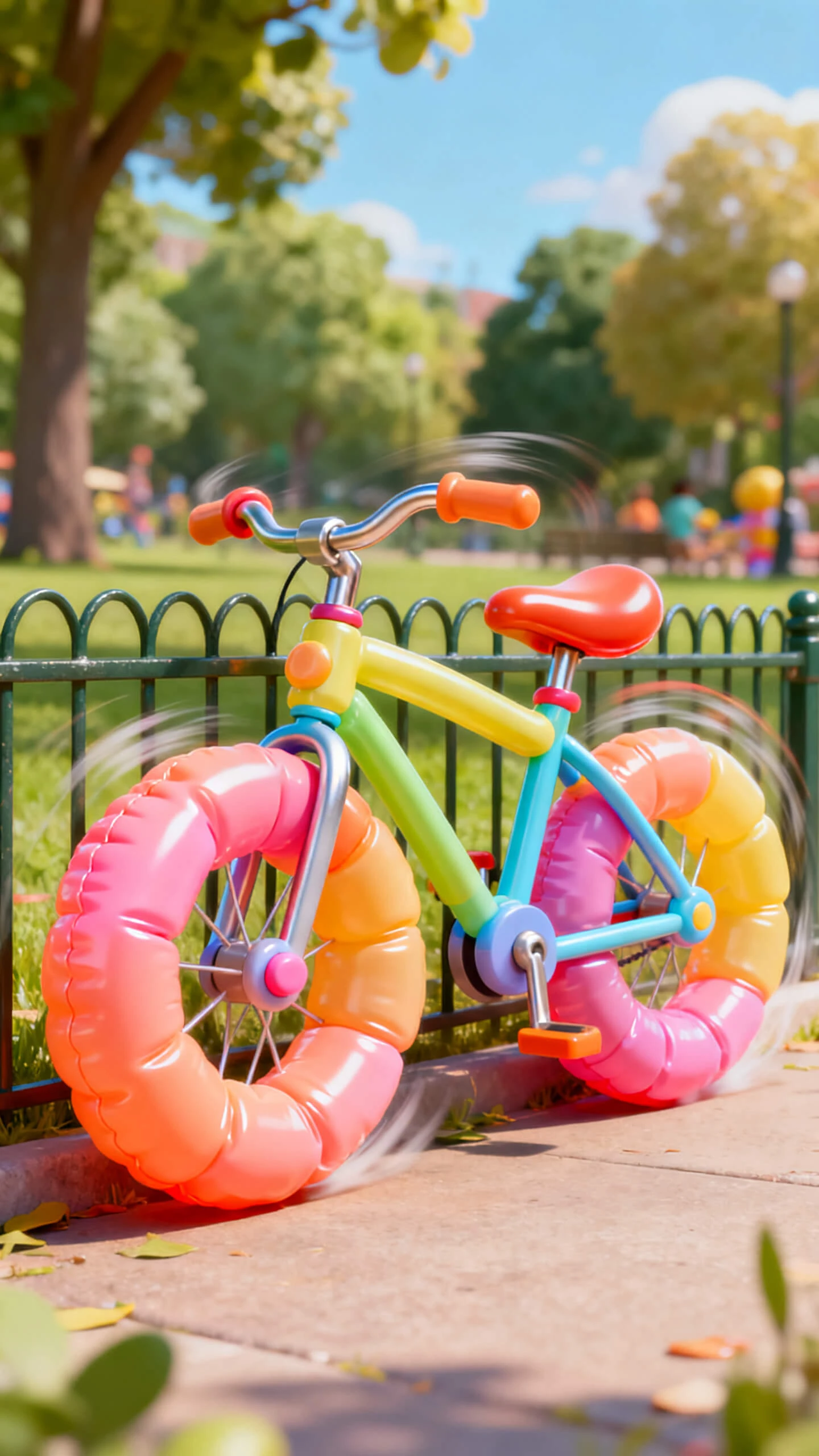 ai inflation video generator bicycle