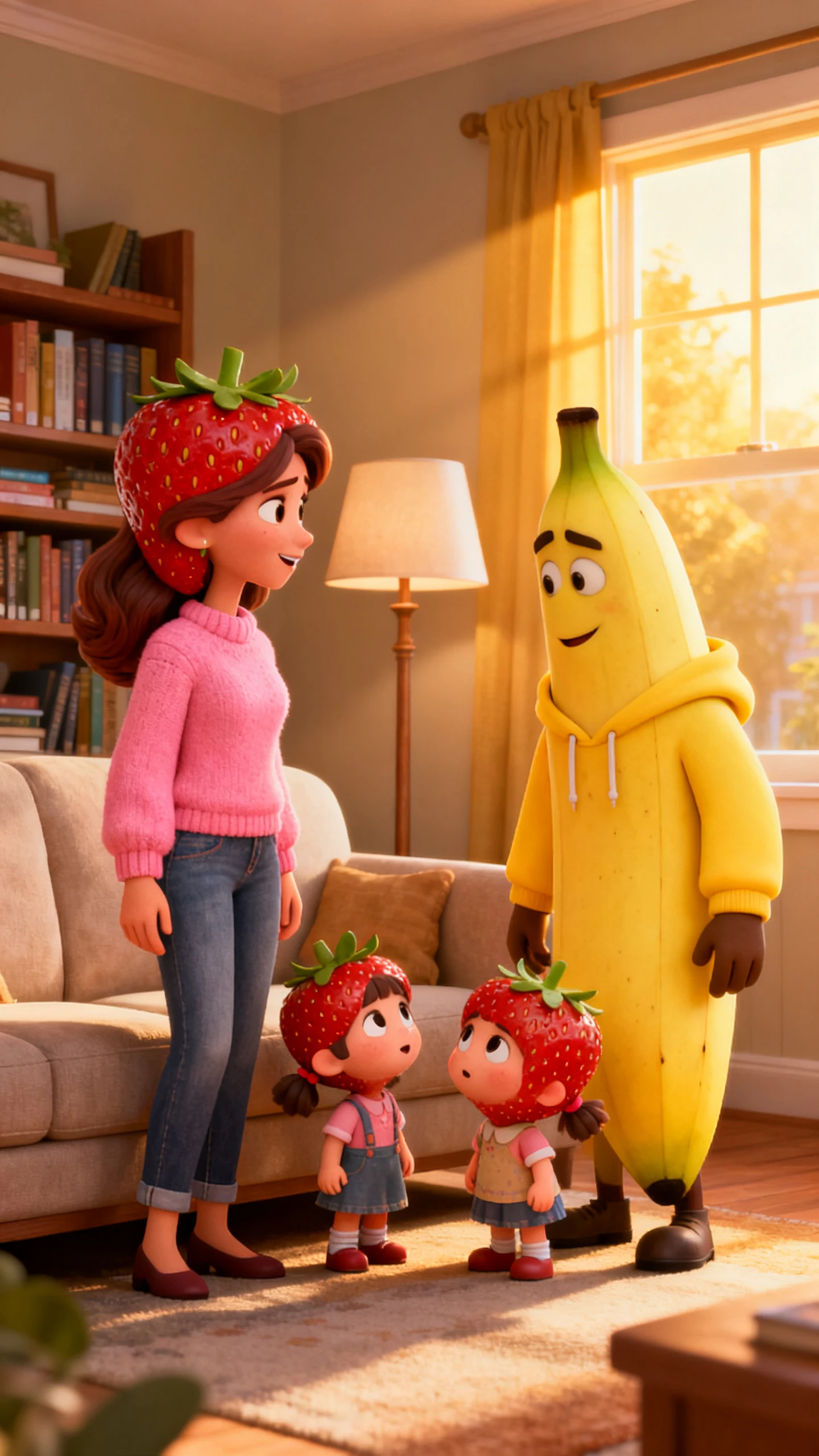 cartoon fruit characters