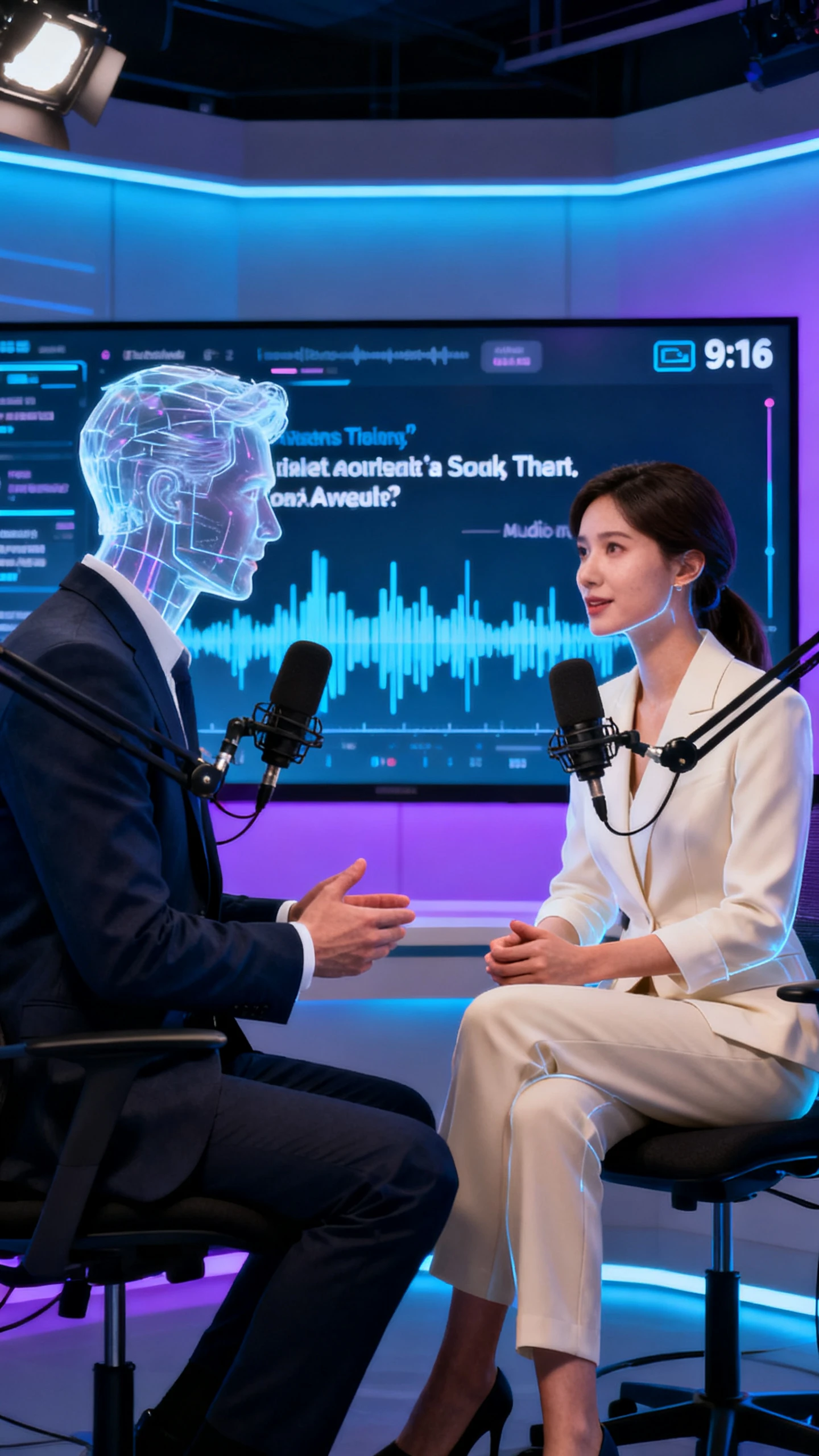 AI 팟캐스트 비디오 생성기