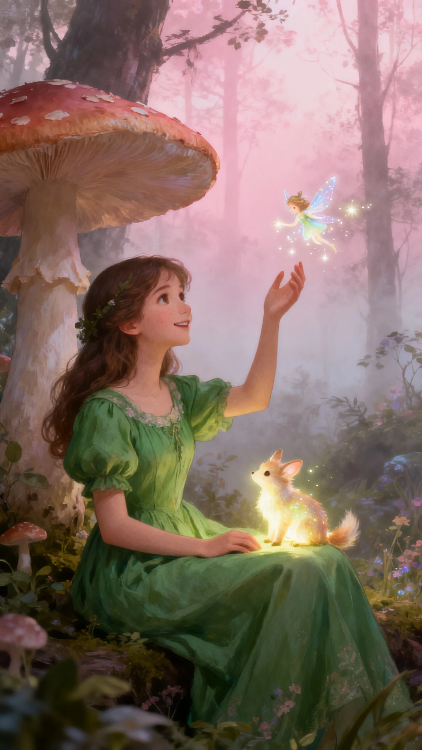 Nano Banana 2.0 AI image generator with a fantasy forest character