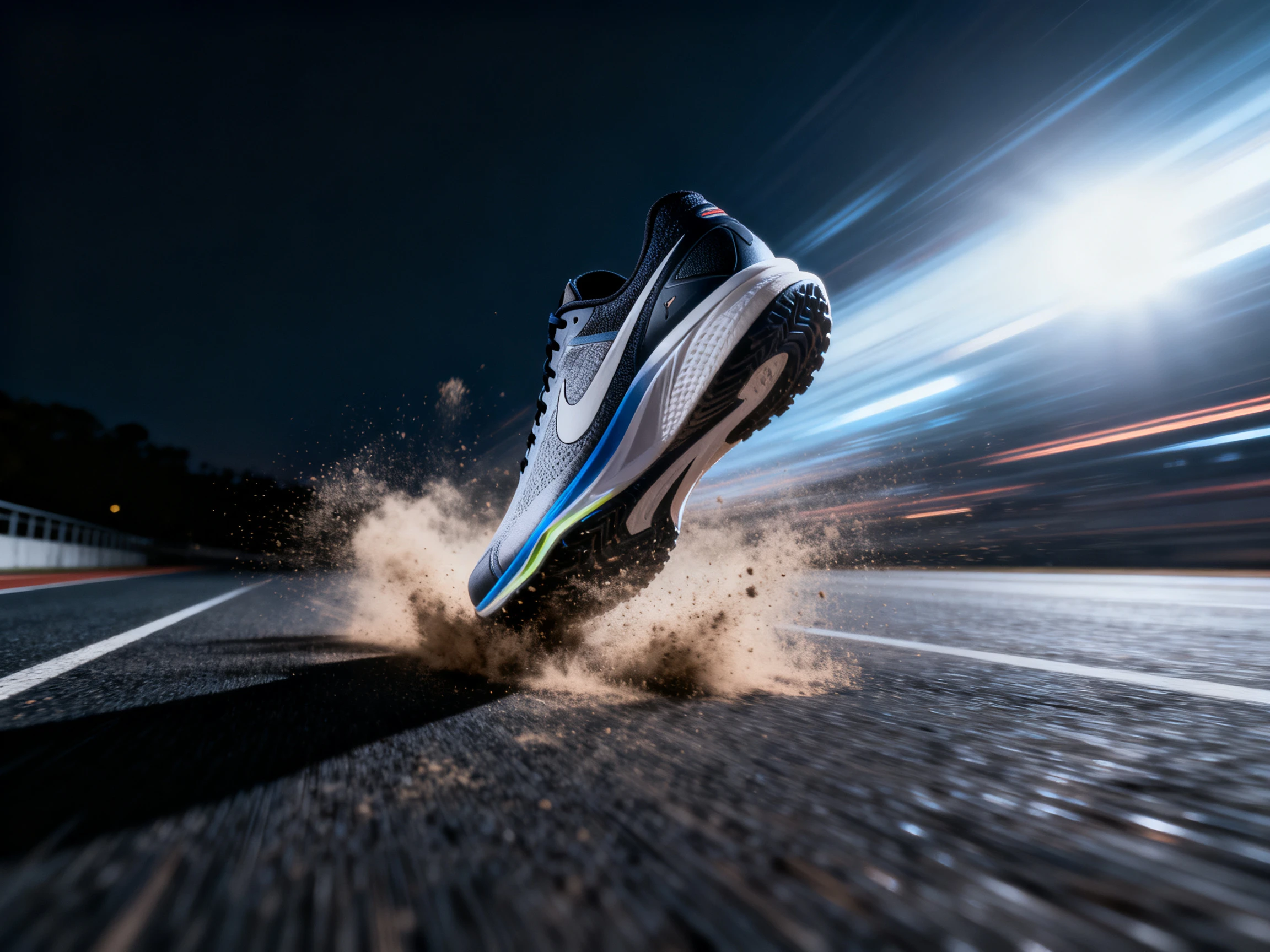 Short AI-generated product video showing a dynamic sports shoe advertisement