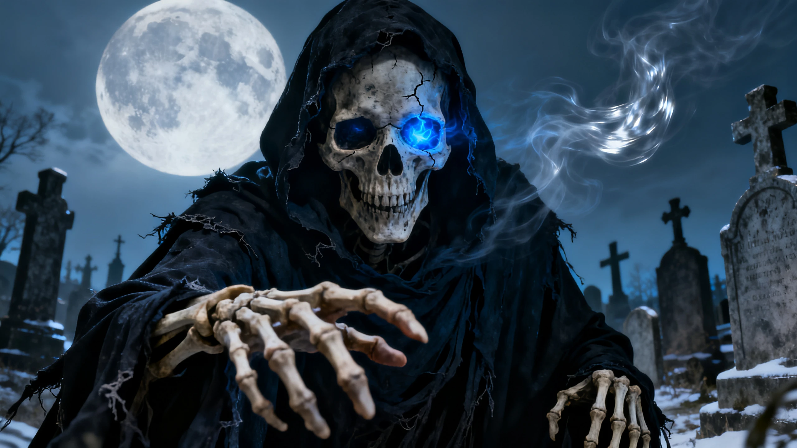 AI-generated horror movie story scenes