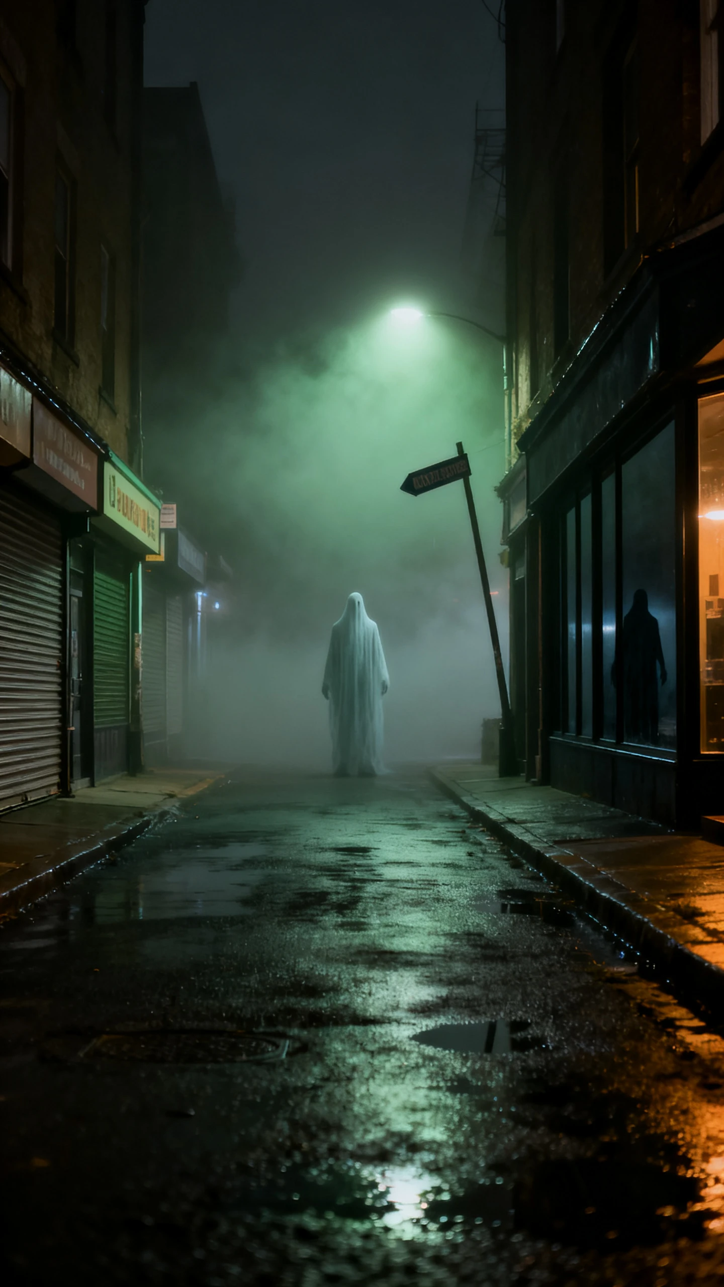 AI ghost horror video showing an eerie supernatural scene