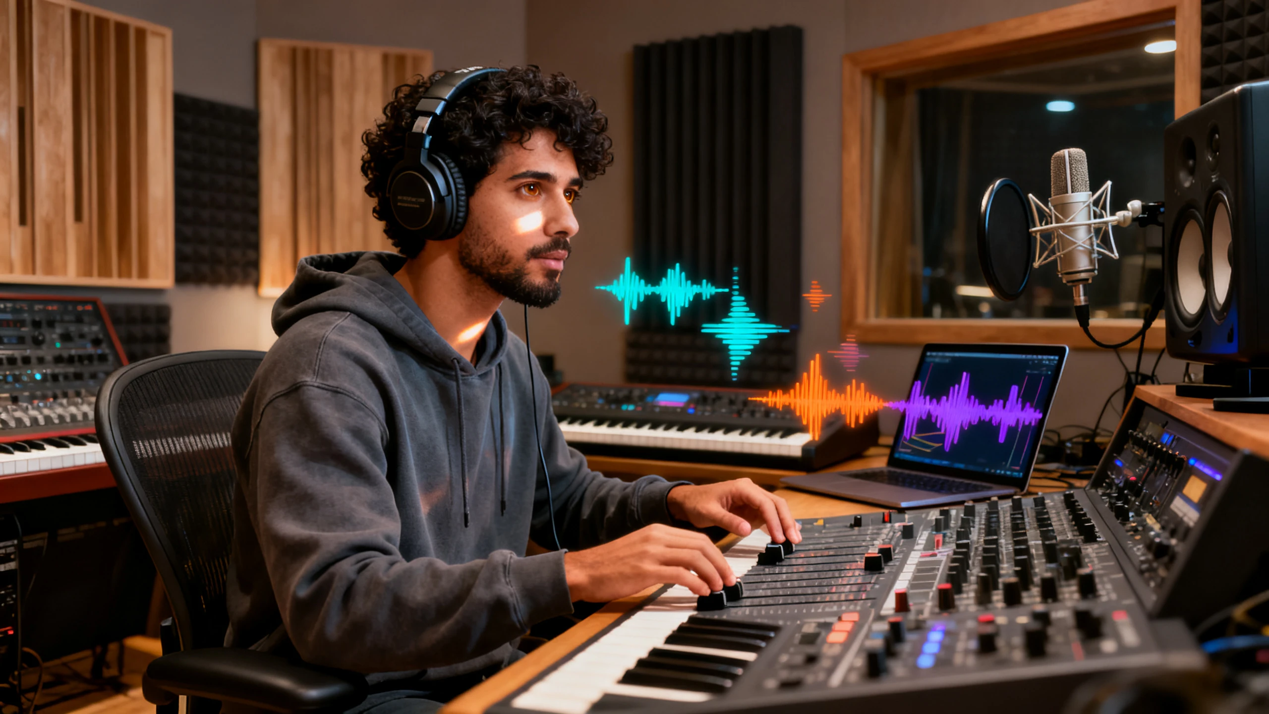 AI-muziekvideo gegenereerd op basis van een audio-opname