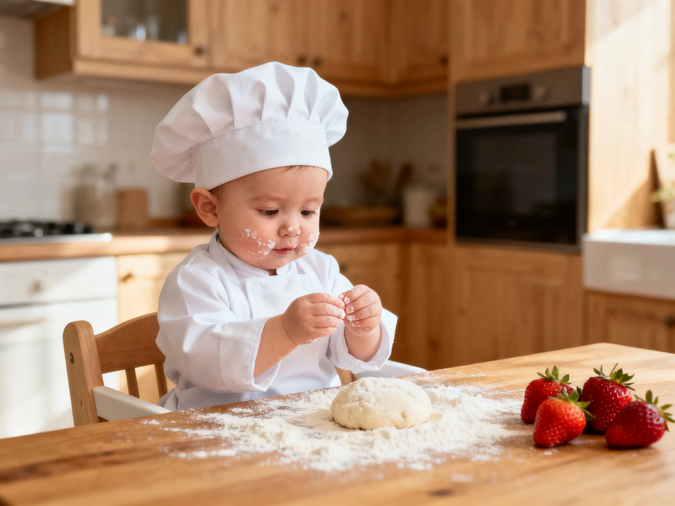 Customize the future baby's age, facial features, clothes, and background
