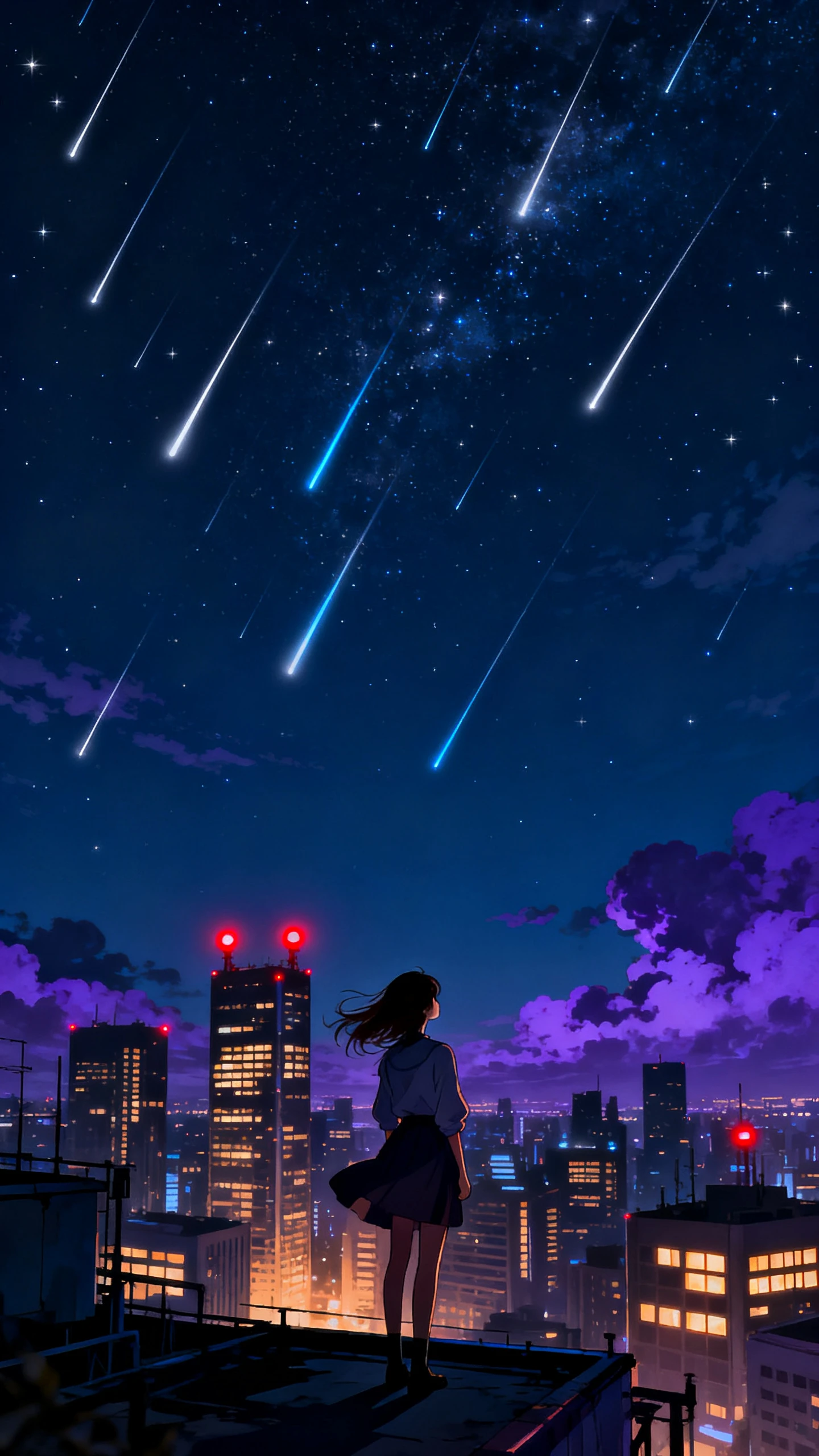 Dreamy cinematic anime story scene