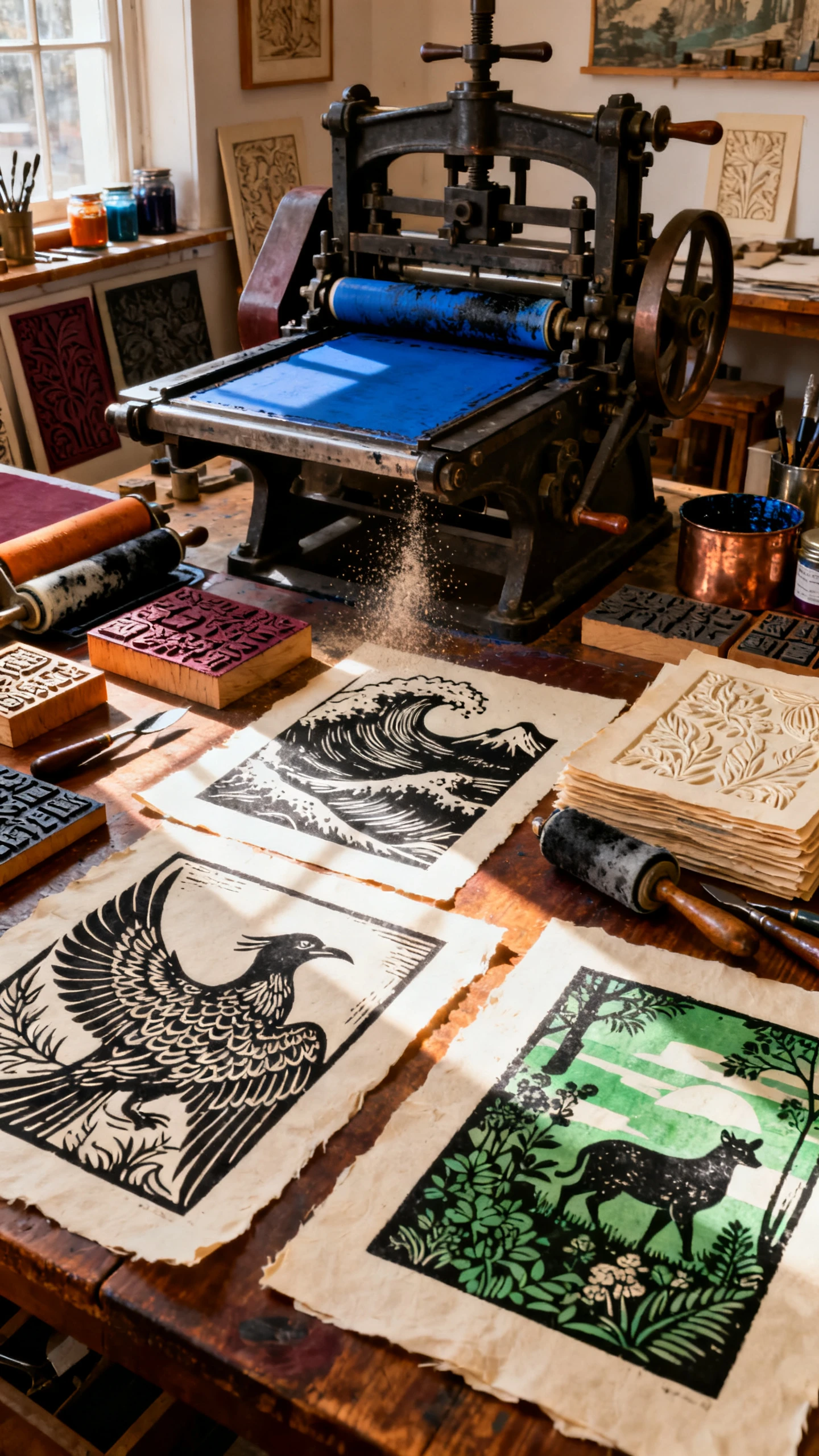 Printmaking Style Artwork