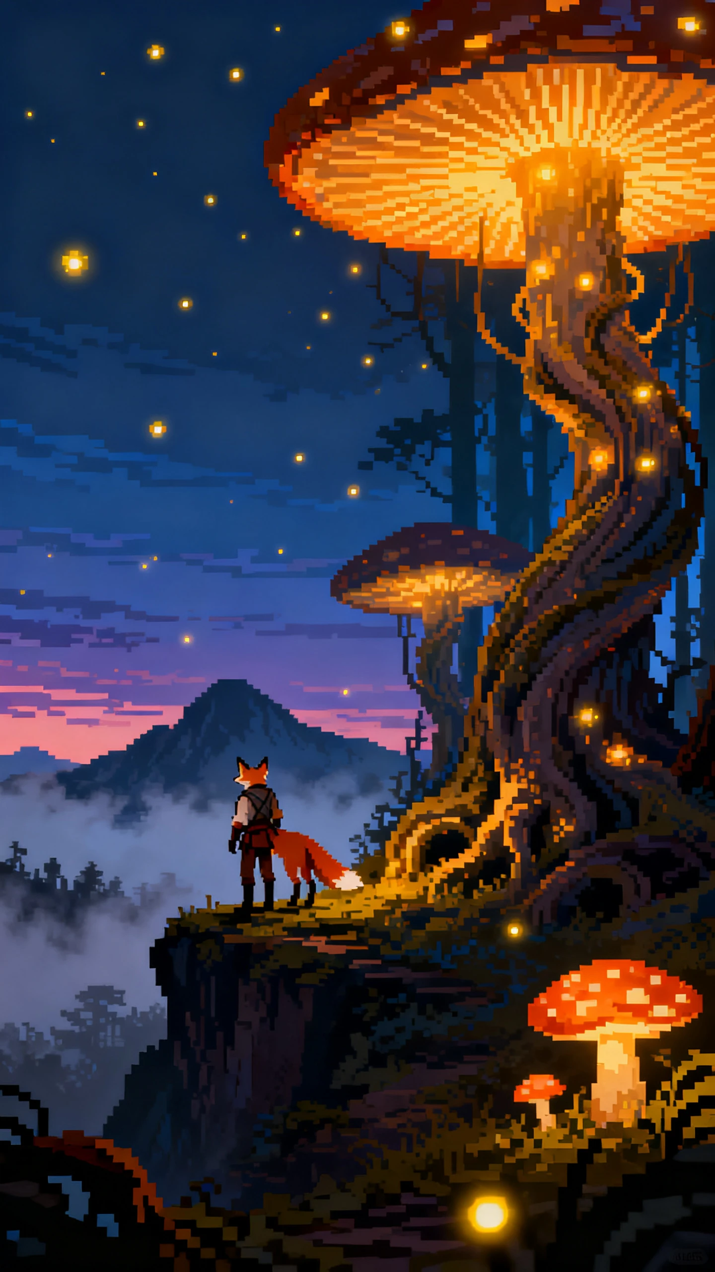 Pixel art animated characters and retro quest storytelling visuals