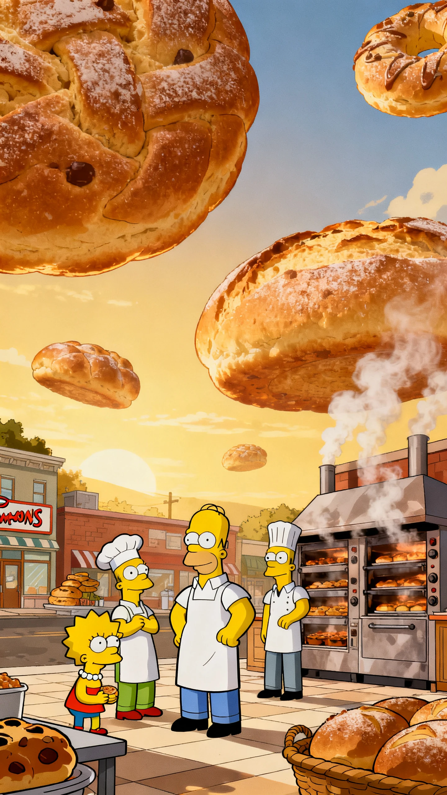 Simpsons-style AI cartoon video featuring family sitcom scenes and funny character moments