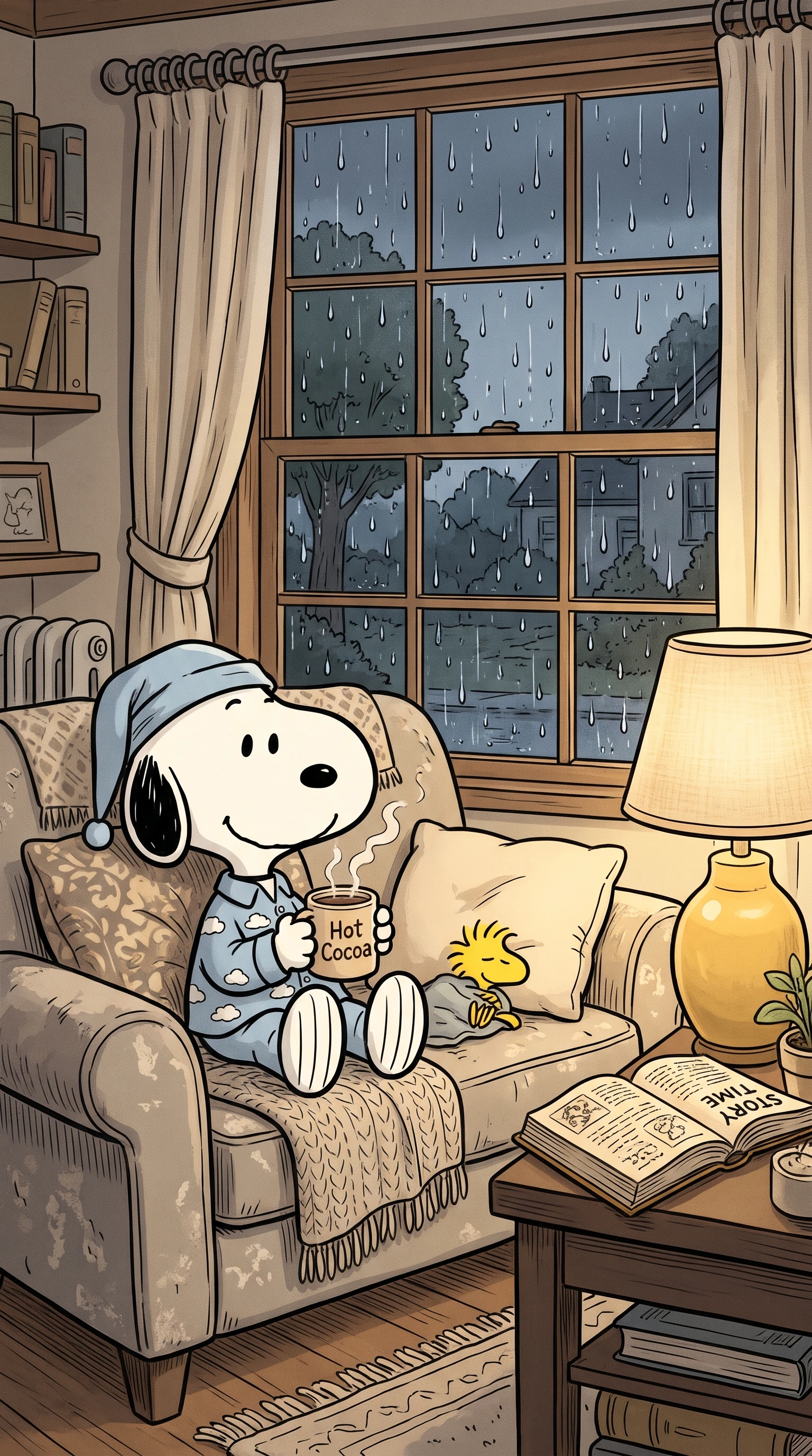 Snoopy comic style video with expressive characters