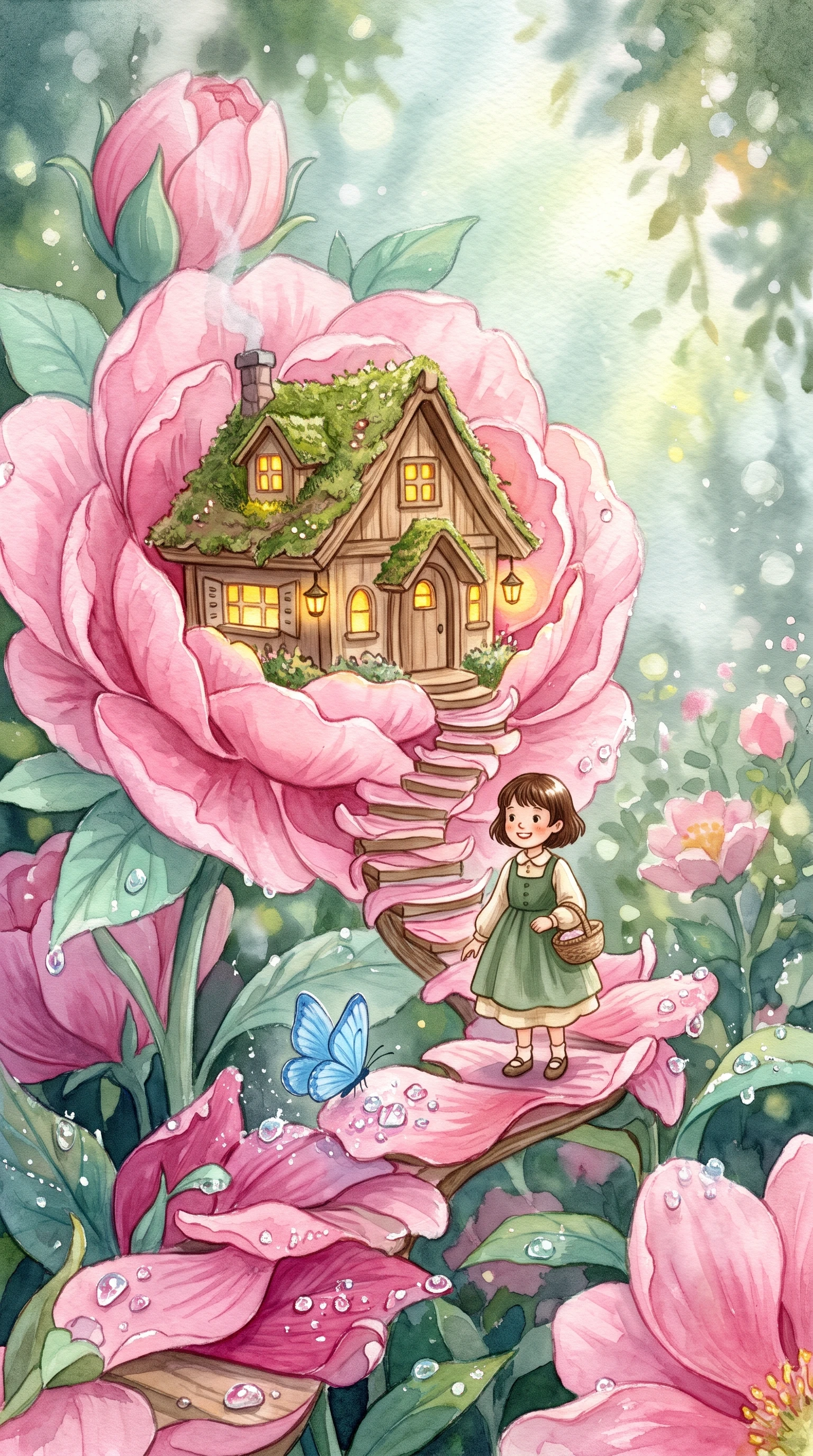 AI-generated anime story video with soft colors and imaginative scenery