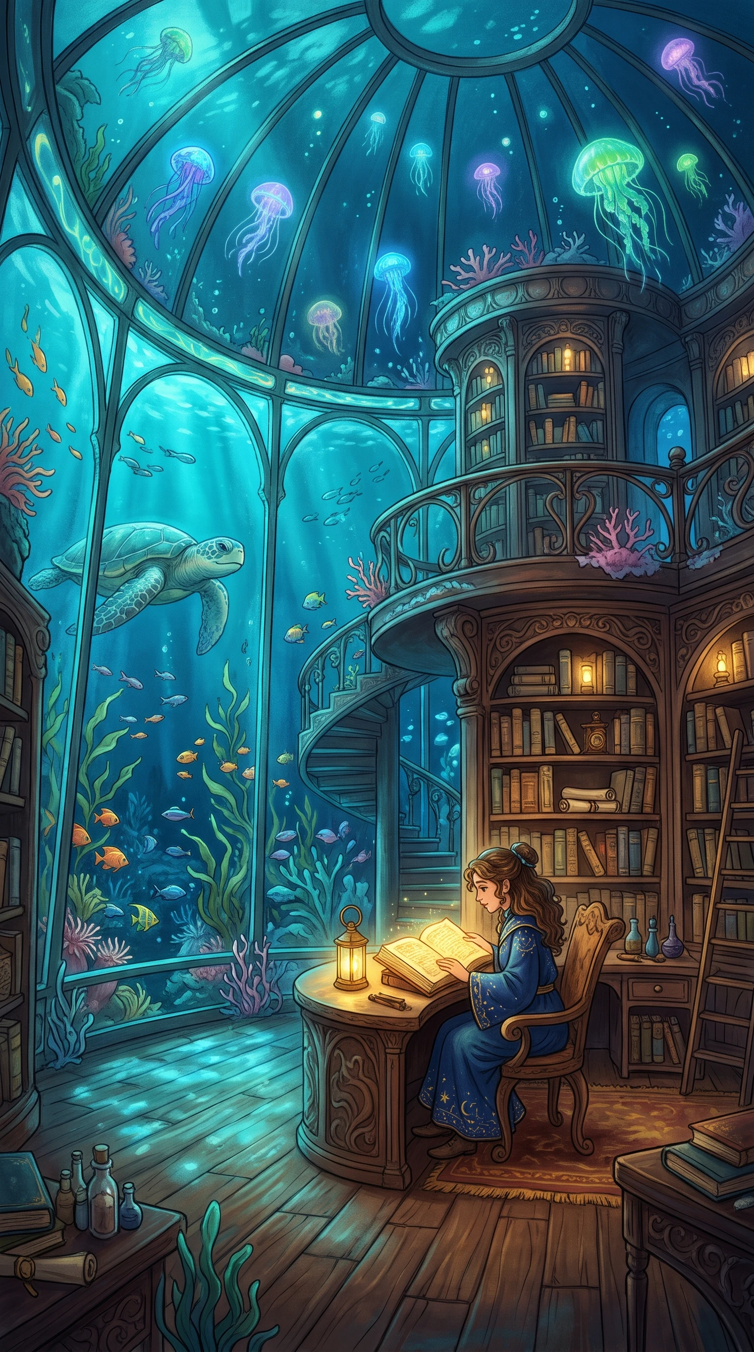 Dreamy anime scenery with a gentle storybook atmosphere
