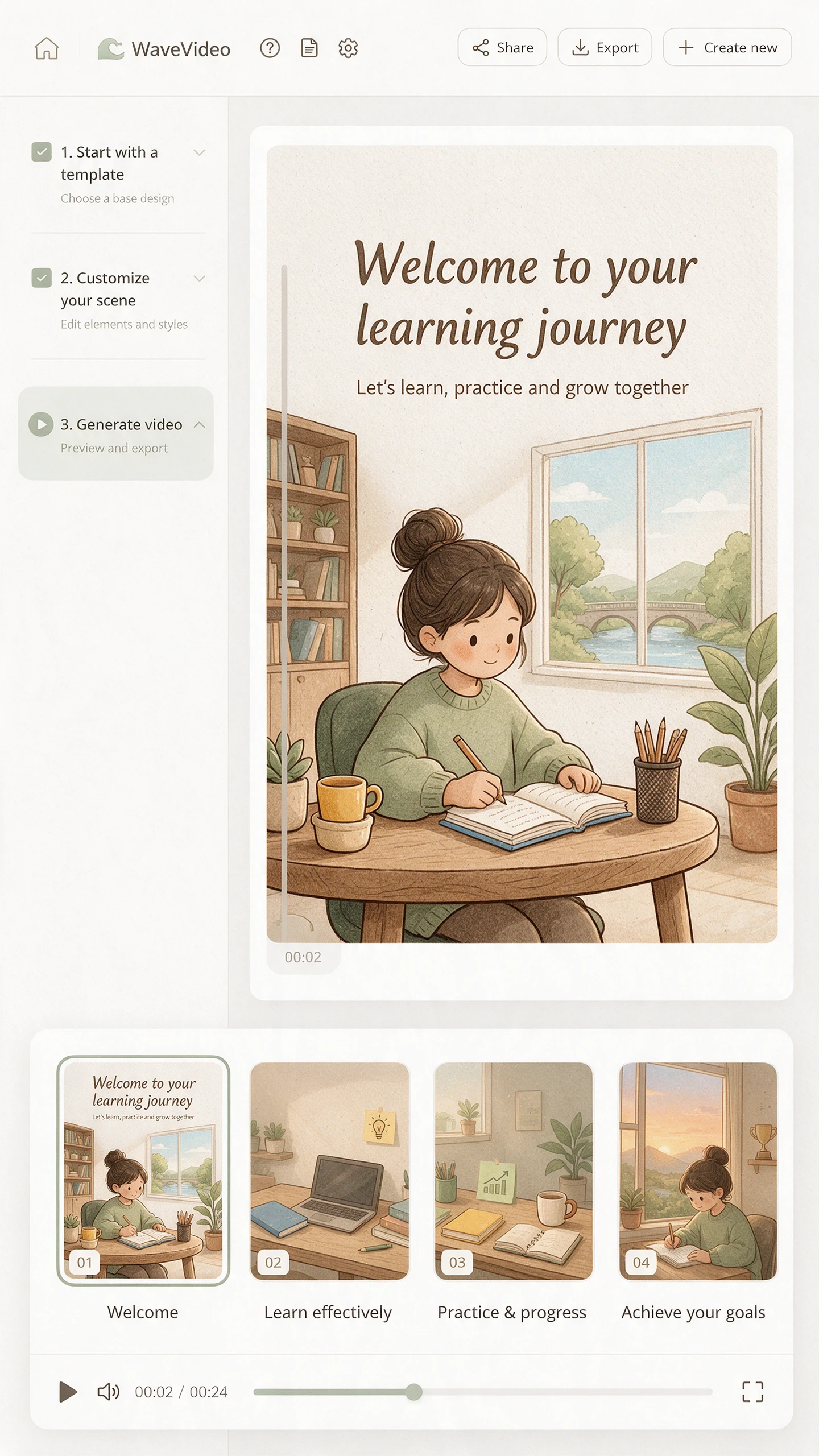 AI Illustration Video Generator preview