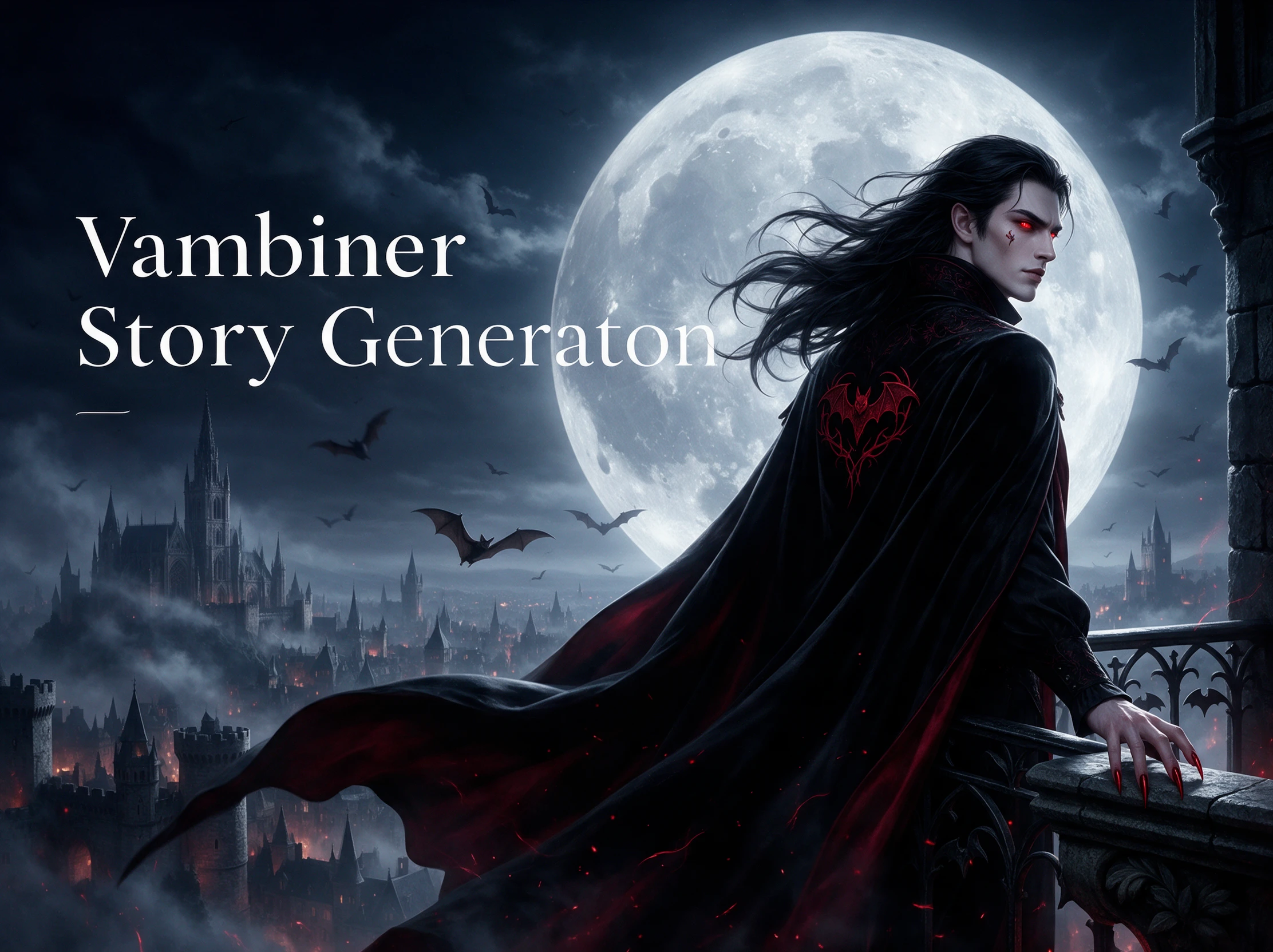 Vampire story video created for audiences in different languages