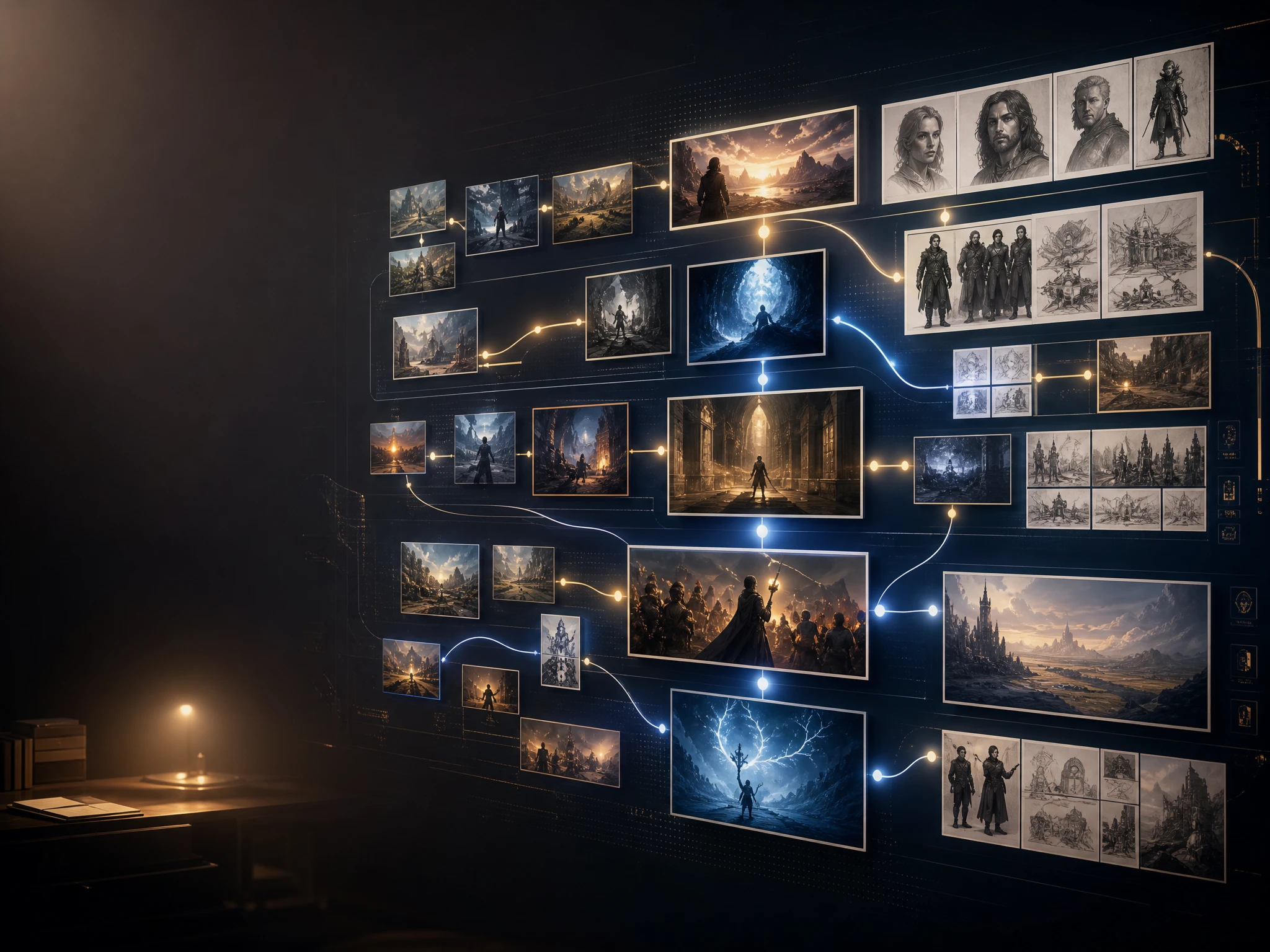 Reference images guiding AI-generated Instagram Story visuals