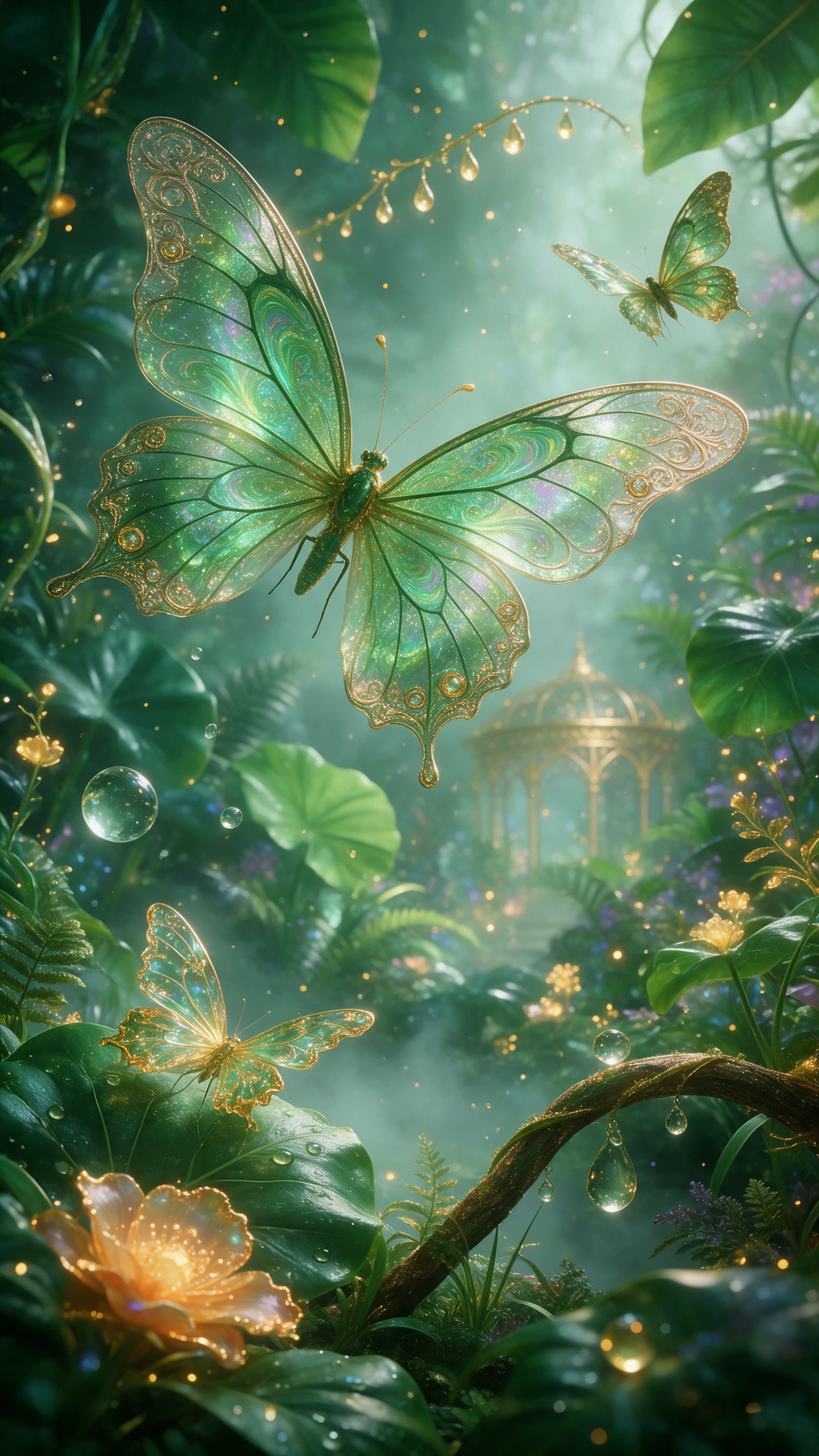 Ai video to video generator creating a glass butterfly