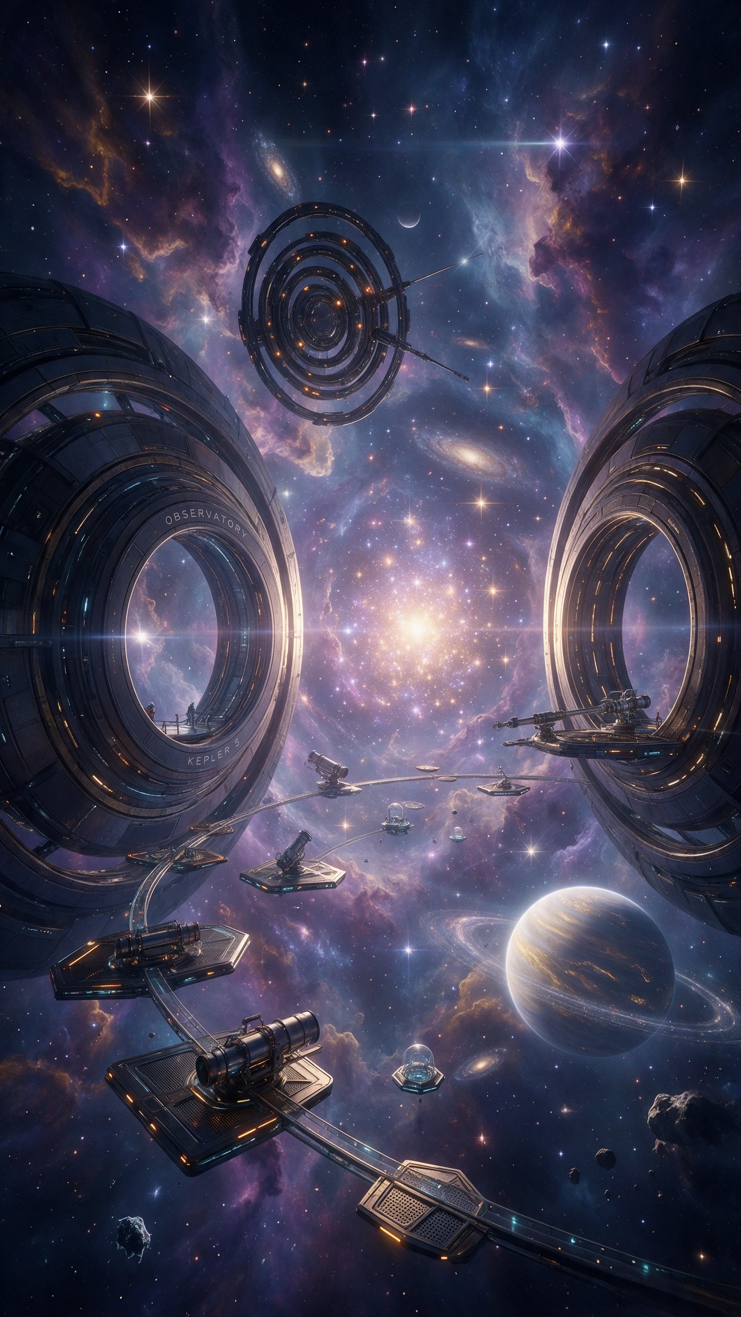 Ai video to video generator creating a space observatory